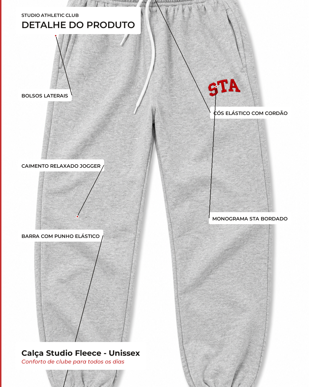 Calça Studio Fleece - Unissex